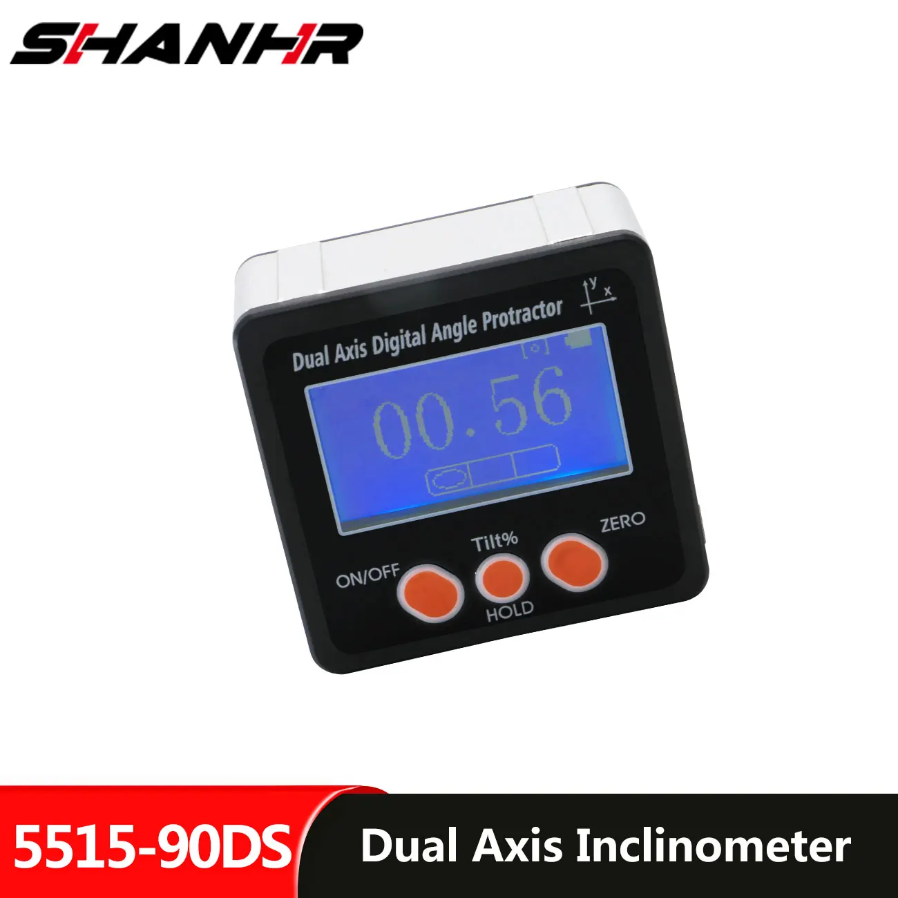 

SHANHR Aluminum Alloy Frame Digital Inclinometer Dual Axis Protractor Bevel Box Digital Angle Gauge Angle Finder With Magnets