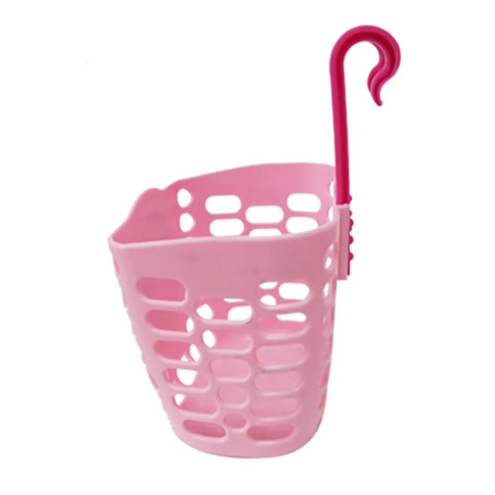 

Children Bicycle Plastic Basket Pink Cartoon Front Handlebar Carrier Storage Basket Easy Install for Bike Tricycle Scooter