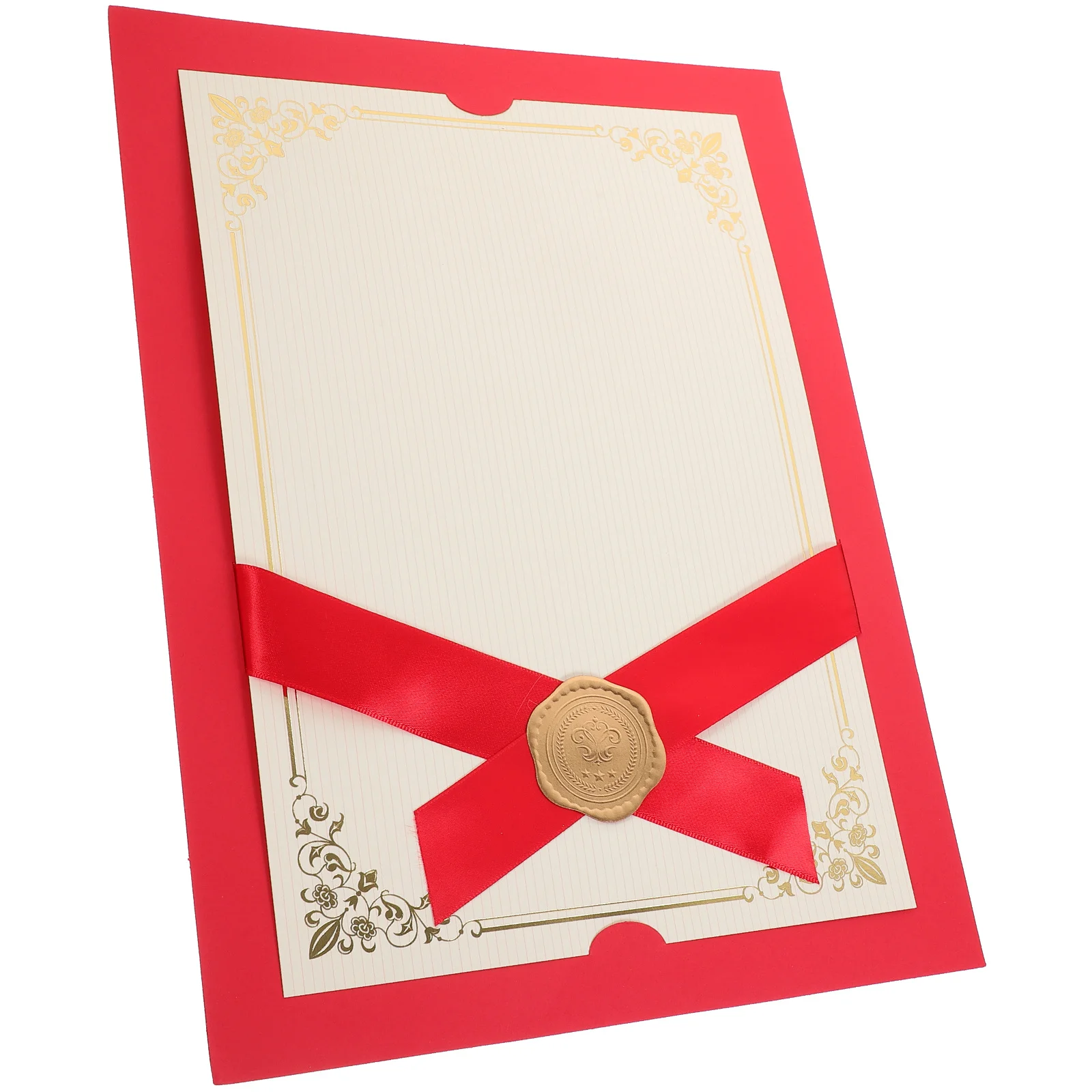 Certificate Cover Paper Stamping Pattern Elegant Diploma Holder Cover for Award Diplomas Office School Document Display Folder