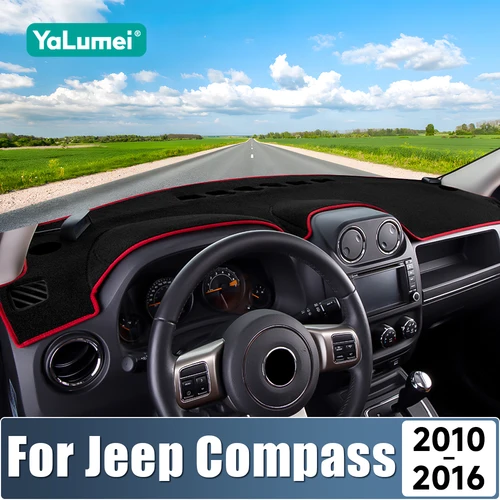 Para Jeep Compass 2010 2011 2012 2013 2014 2015 2016 salpicadero de coche cubierta parasol instrumento escritorio alfombrilla antideslizante Accesorios