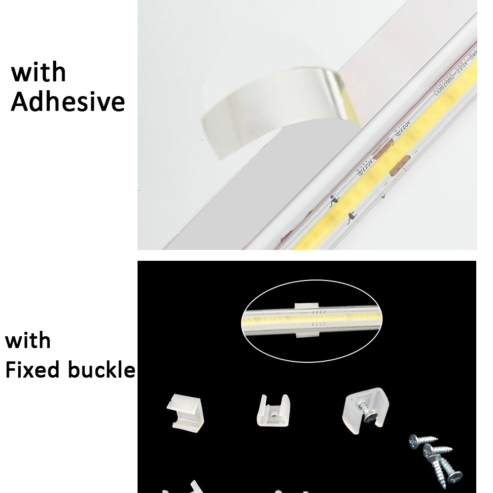 COB LED Strip Light 220V EU Plug High Brightness Flexible Ribbon Tape Waterproof 220V Led Strip For Home Kitchen Outdoor Lightis