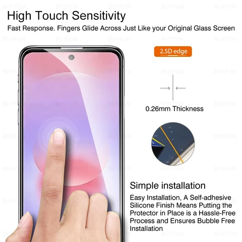 1-4 шт. 10D защитная пленка для экрана Samsung A37/A57/A27/A17/A56/A36/A26/16/A55/A35/A25/A15, закаленное стекло с полным покрытием для Galaxy A57