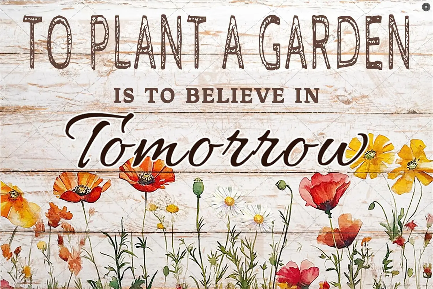 Metal Garden Sign Decor To Plant A Garden Is To Believe Tomorrow Gardening Tin Signs For Gardening Gifts Plant Gifts For Living
