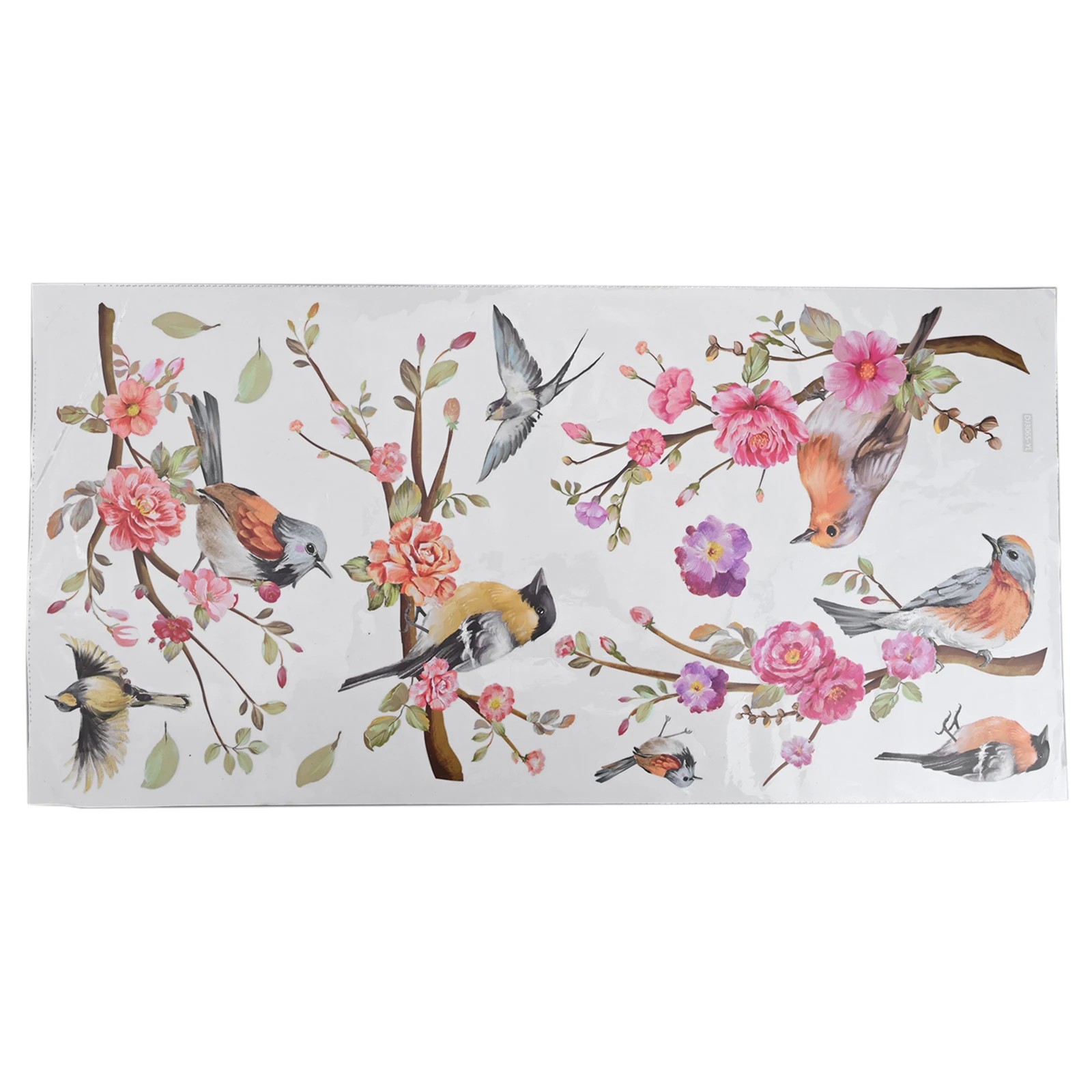 Wall Sticker Bird Flower Decorative Sticker Glass Specification Actual Guide Release Paper Applicable Places Notes