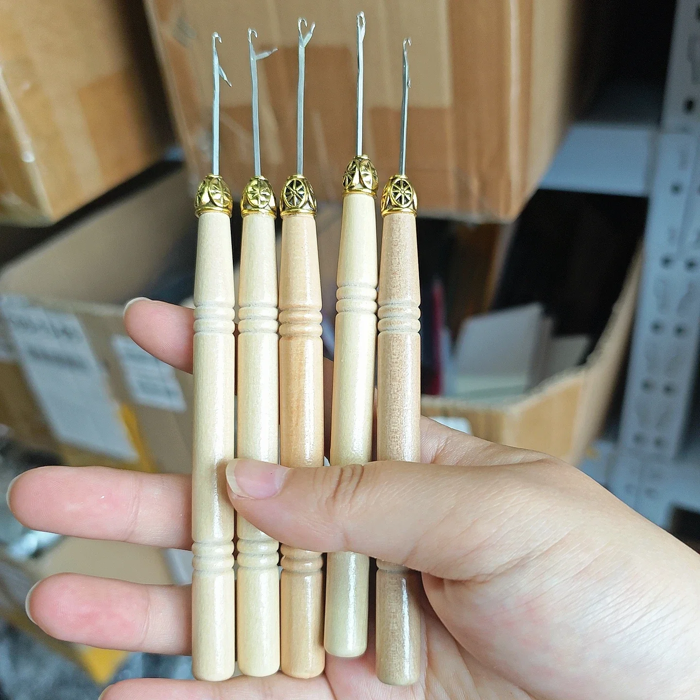 5PCS Hair Extension Installation Tools Kit with Beads Micro Ring Threading Device Needle Extractor for Hairdressing