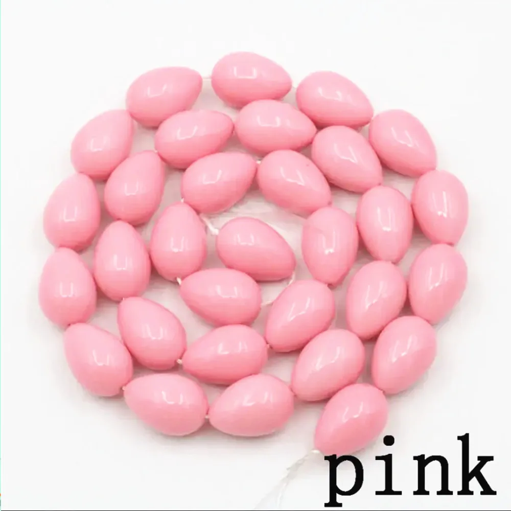 Charms Shell Pearl Drop Loose Beads 9x13mm Multi Color Accessory Parts for Necklace Bracelet Crafts DIY Women Girls Gift Jewelry
