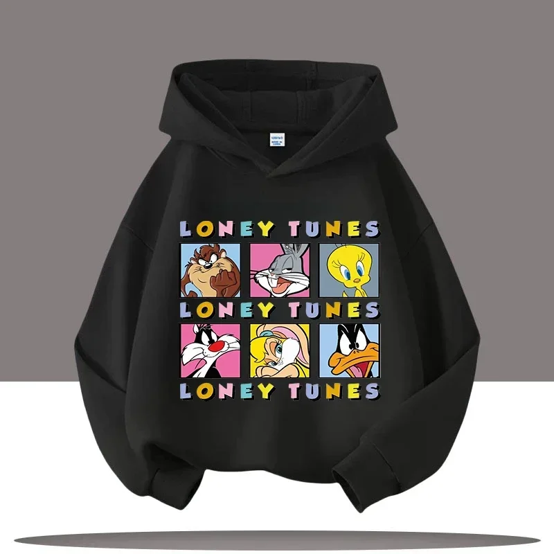 سترة بقلنسوة عصرية للأولاد والبنات مطبوع عليها رسوم كرتونية لطيفة على شكل أرنب للأطفال في الخريف والشتاء سترة دافئة بقلنسوة للترفيه في الهواء الطلق #4