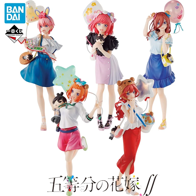 BANDAI Ichiban KUJI Anime Figure The Quintessential Quintuplets Nakano Ichika Nino Miku Yotsuba Itsuki PVC Action Figures Toy