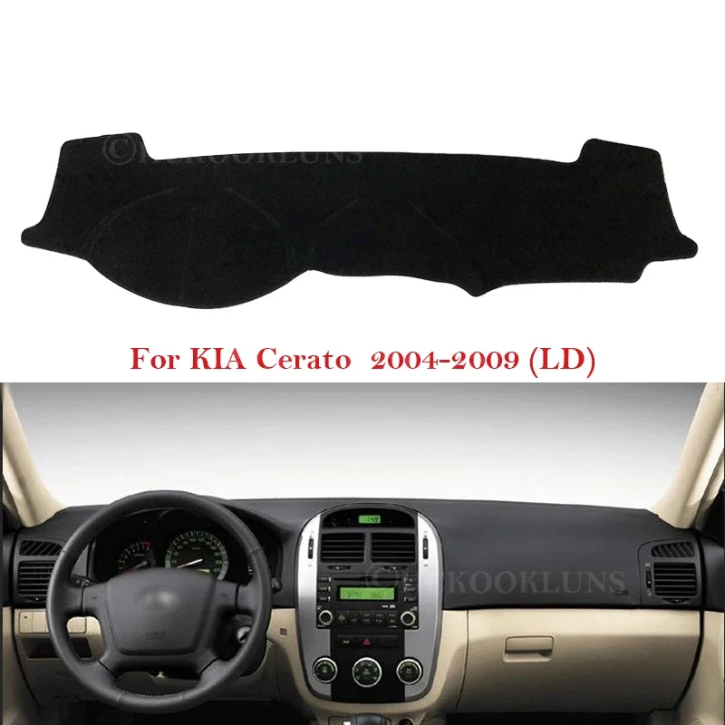 Dashboard Cover Protective Pad for KIA Cerato 2004~2009 LD Car Accessories Dash Board Sunshade Anti-UV Carpet 2008 2007 2006