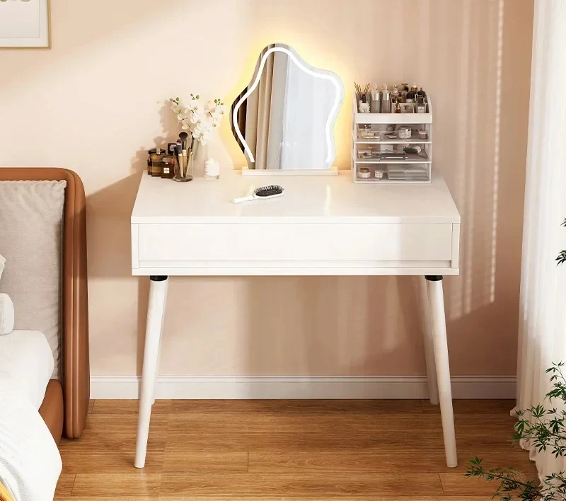 Lights Mirror White Dresser Bedroom Modern Minimalist Nordic Vanity Tables Makeup Storage Tavoli Da Trucco Home Furniture LJ50DT