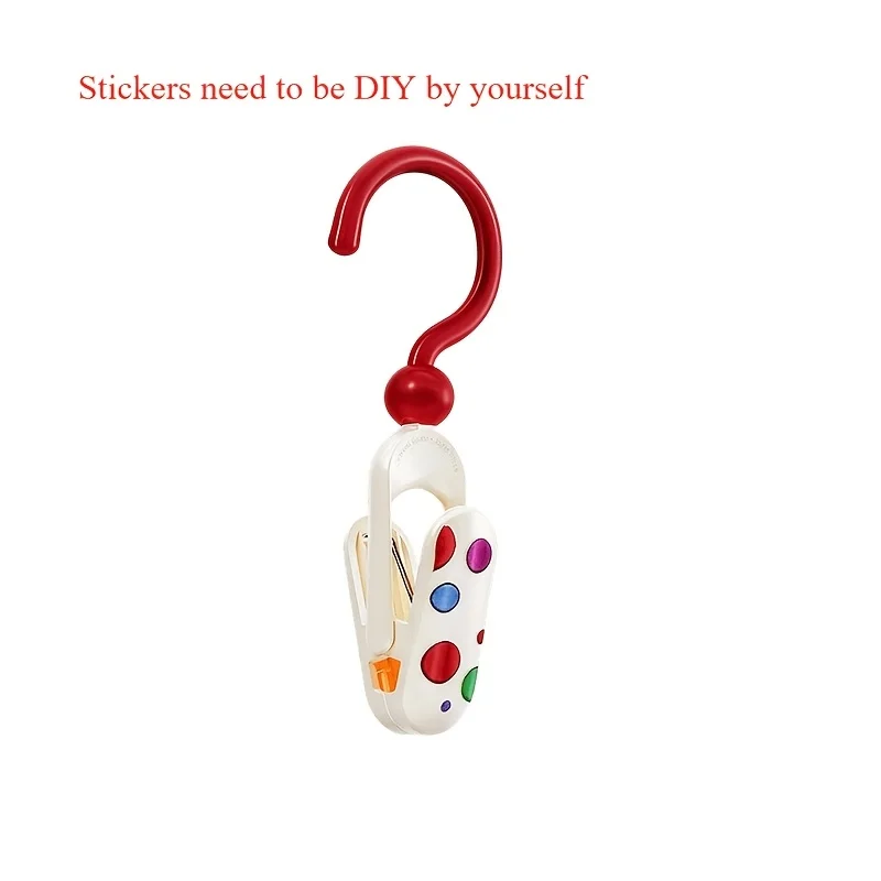 Dopamine Color Rotatable Plastic Garment Clips, Multi‑Purpose Hat Pins for Closet Clothing Display Storage