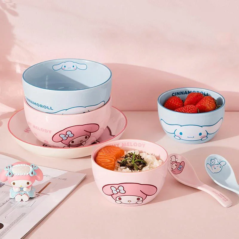 

Sanrio HelloKitty MyMelody Cinnamoroll анимация для дома креативная детская обеденная тарелка детский подарок