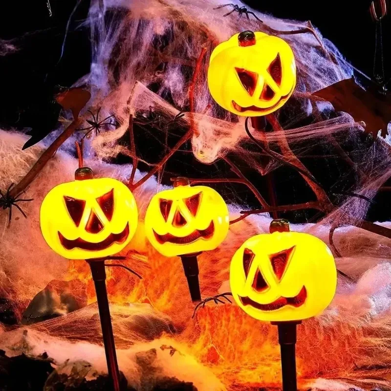 Halloween Outdoor Kürbis Rasen Boden Einfügung Lampe Solar Energie Hof Wasserdichte Dekoration Lampe Garten Terrasse Atmosphäre