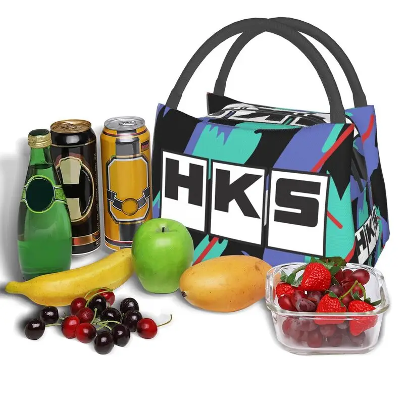 HKS Retro Pattern borse per il pranzo con isolamento termico contenitore per il pranzo portatile da donna per la scatola per alimenti multifunzione da viaggio di lavoro