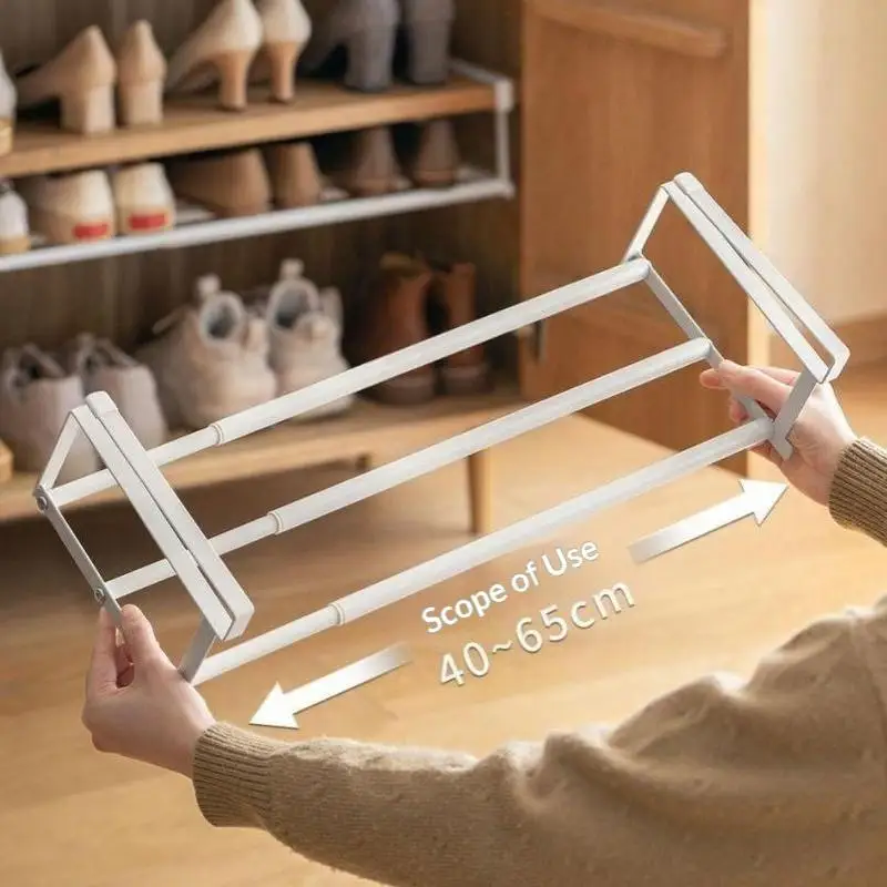 Adjustable Shoe Rack | Space-Saving Layered Organizer For Home Shoe Cabinets | Under-Shelf Shoe