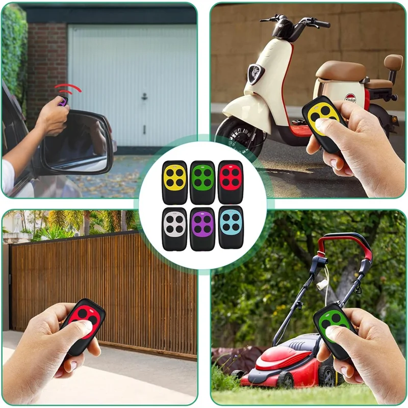 【B74A】Mhz Telecomando per apriporta garage Universale 433,92 Mhz Trasmettitore portatile per porta garage Set telecomando da 6 pezzi