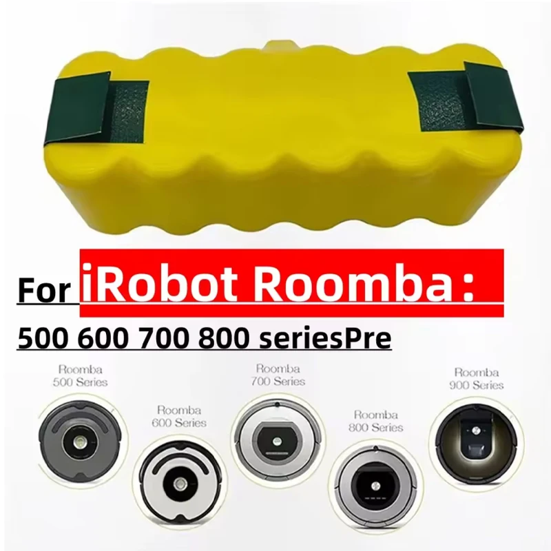 

6000mah 14.4V For iRobot Roomba 600 Battery NI-MH Rechargeable Compatible For iRobot Roomba 500 600 700 800 900 Series Replace