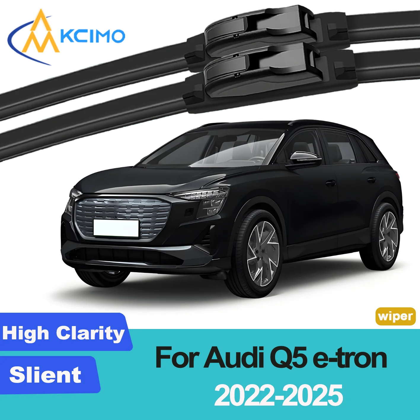 

KCIMO 2PCS New Wiper Blades for Audi Q5 e-tron 2022-2025 Front Windshield Auto Wipers Blade Accessories 2025 2024 2023 2022 Year