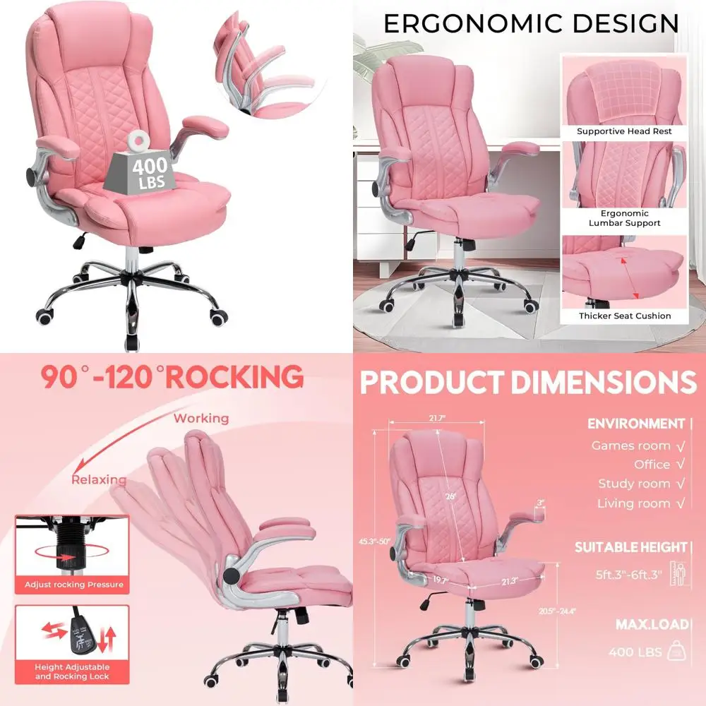 

Прочное эргономичное офисное кресло 400 фунтов с откидными подлокотниками для пользователей больших размеров