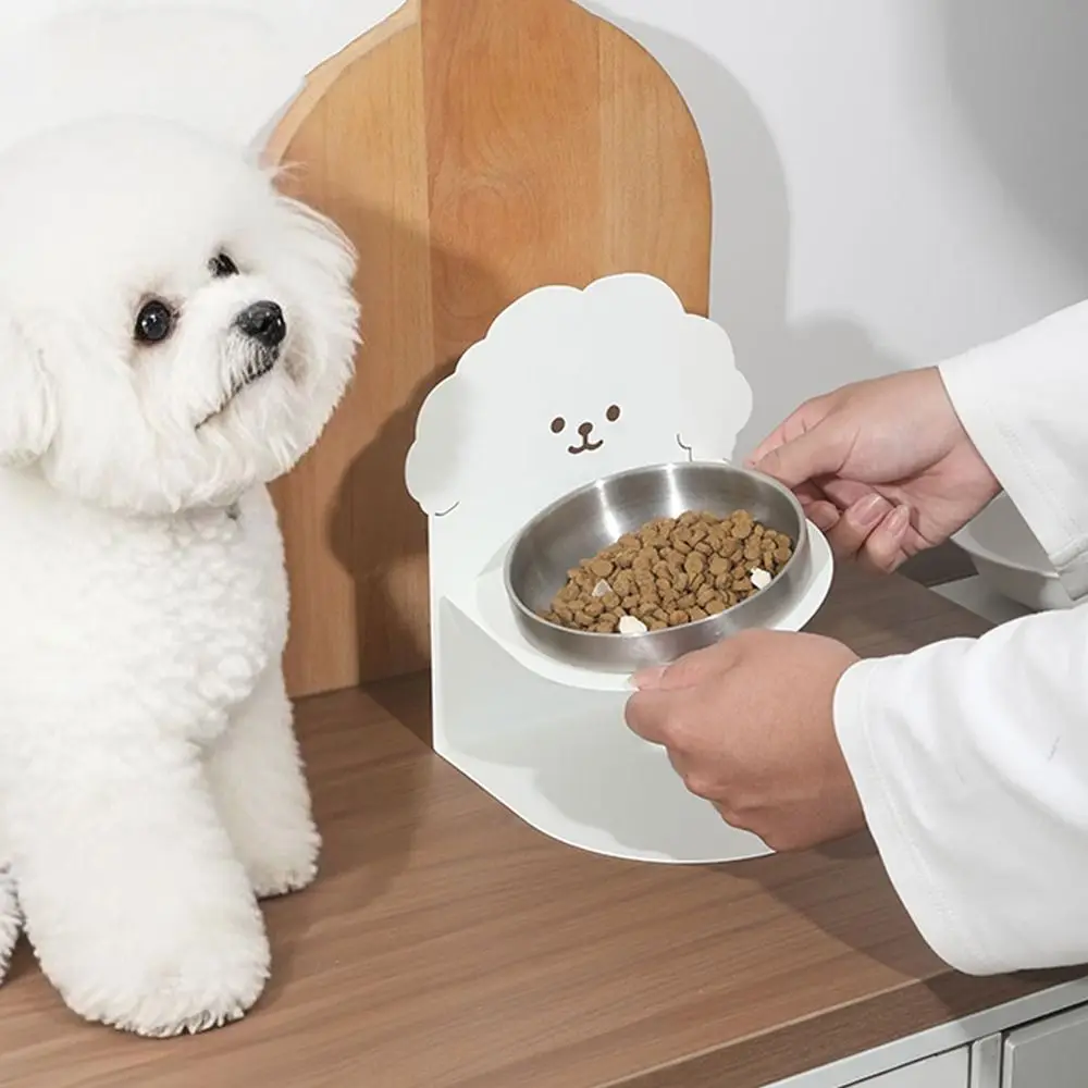 

Detachable Adjustable Food Feeder Anti-Tip Anti-slip Ceramic Cat Bowl with Magnetic Stand Protects Cervical Cat Water Bowl Home