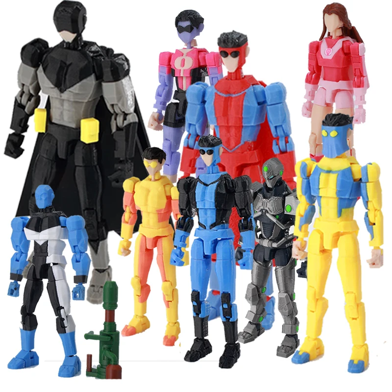 

3D Printed Lucky13 Invincibles Tech Jacker Movable Soldier Multijoint Movable T13 Figurines Assembly Mecha Toy Holiday Gift
