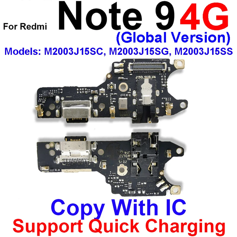 USB Charging Dock Board For Xiaomi Redmi Note 9 9S 9T 9 Pro Max 5G Usb Charger Port Board Connector Flex Cable Parts