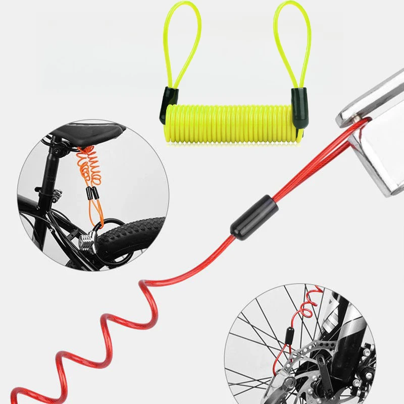 

1.2M Disc Lock Reminder Cable Anti Thief Motorbike Motorcycle Wheel Disc Brake Alarm Lock Reminder Cable Motorcycle Parts