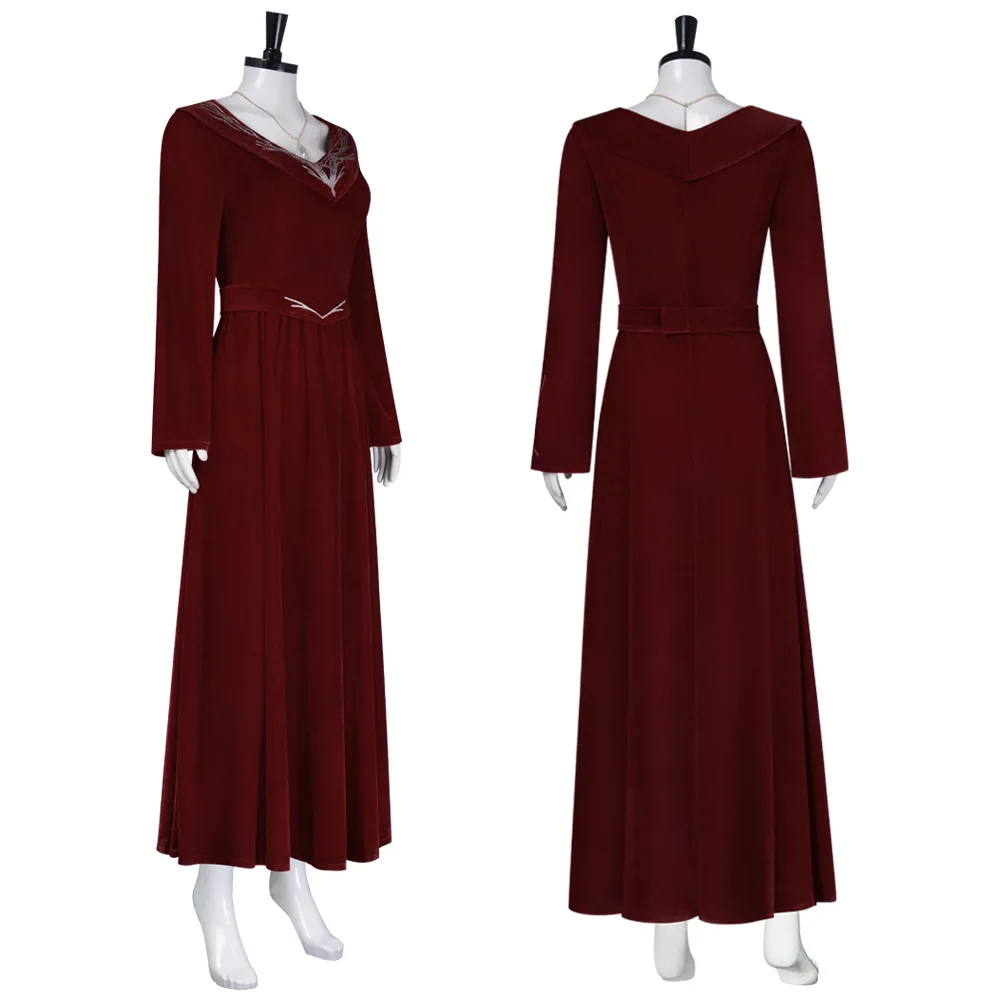 Disfraz de Cosplay para Mujer Adulta, Vestido Largo Rojo, Disfraz de Guerrero, Traje de Princesa Medieval, Vestido de Cosplay de Rhaenyra Targaryen