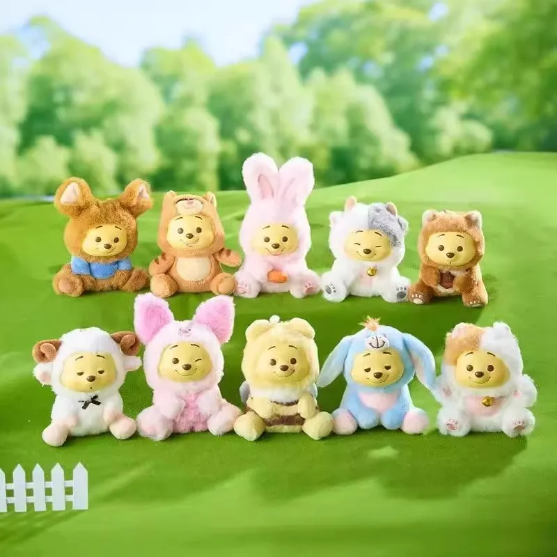 

Authentic Miniso Winnie the Pooh Naughty Party Blind Box Disney Enamel Plush Puppet Pendant Trendy toy mysterious box