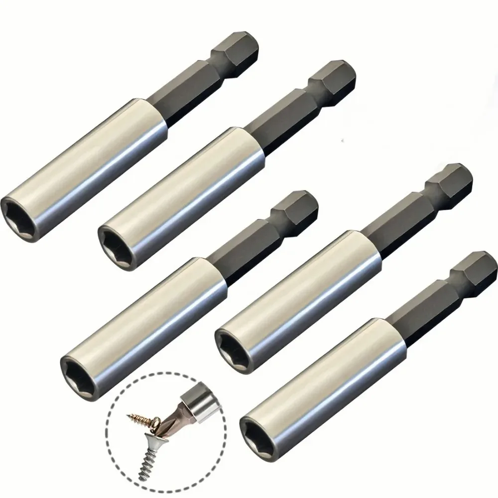 Image of WEELEE 1/4 Zoll Magnetischer Verlängerter Schraubendreher-Kopfhalter-Set mit Sechskantgriff-Adapter für Bohrer- und Schraubendreherköpfe
