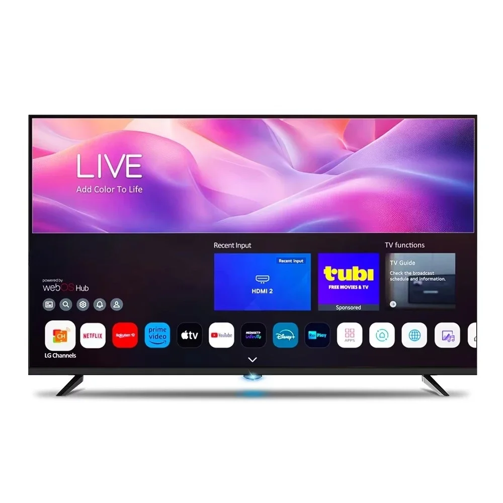 Android 4K 8K Ultra HD LED Smart TV sin Marco 55 65 75 85 100 Pulgadas Mini LED QLED OLED Televisor 120Hz Negro Wi-Fi