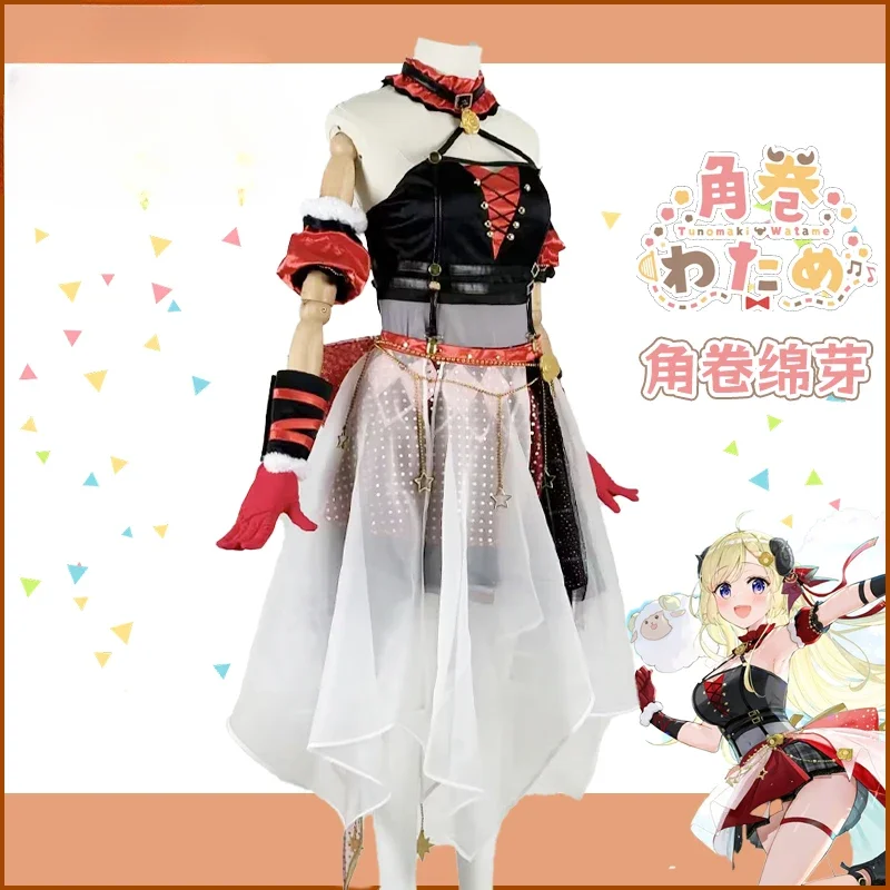 Hololive Vtuber Tsunomaki Watame Cosplay Costume Watamelon Halloween Outfits Women Clothing Dress New 2023