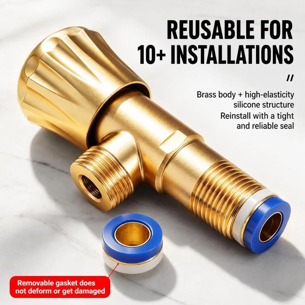 5/10Pcs Leak-proof Tape Needed Seal Washer Brass Core Reusable Valve Pipe Hose Washer Sealing Copper Washers
