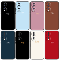 Personalised Pastel Initials Monogram Phone Case For Honor Magic 5 Pro 50 70 90 Lite 8X 9X X6 X7 X8 X9 X8a X7a X6a X9b X9a Cover