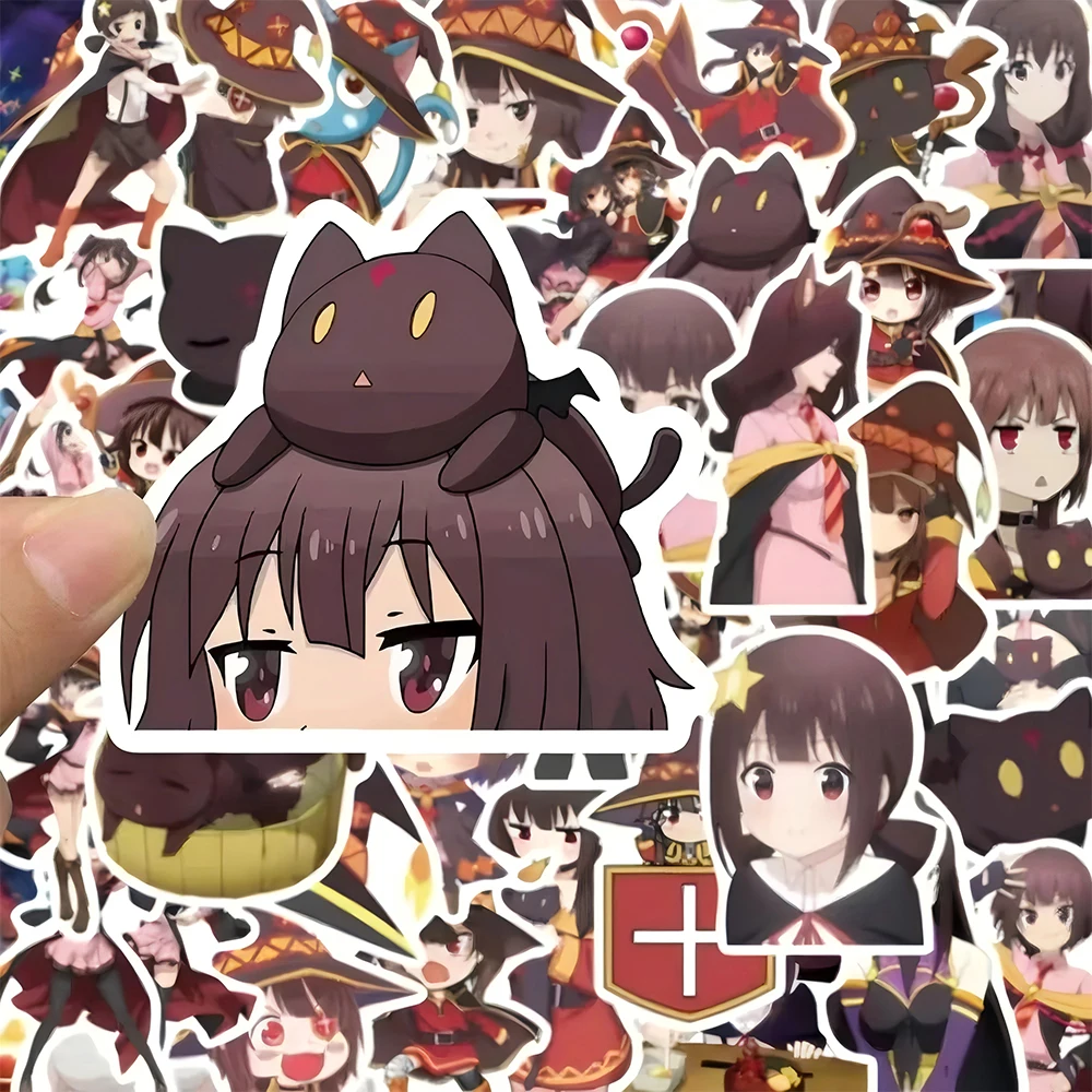10/30/50pcs Konosuba: An Explosion on This Wonderful World Stickers Cute Megumin Decals Toys DIY Luggage Journal Kawaii Sticker