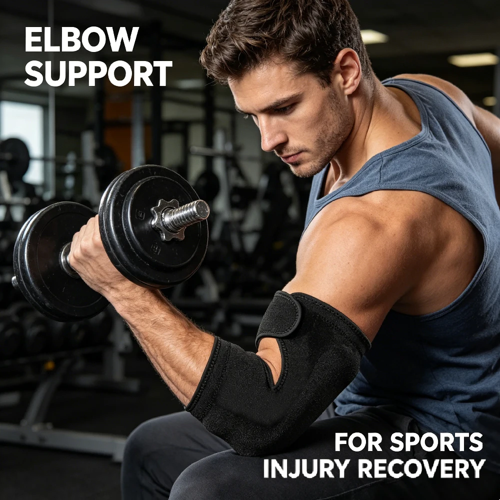 1PCS Adjustable Baseball Elbow Pad, Neoprene Sleeve with EVA Cushion, Hard Shell Impact Resistance Anti-Collision Arm Guard
