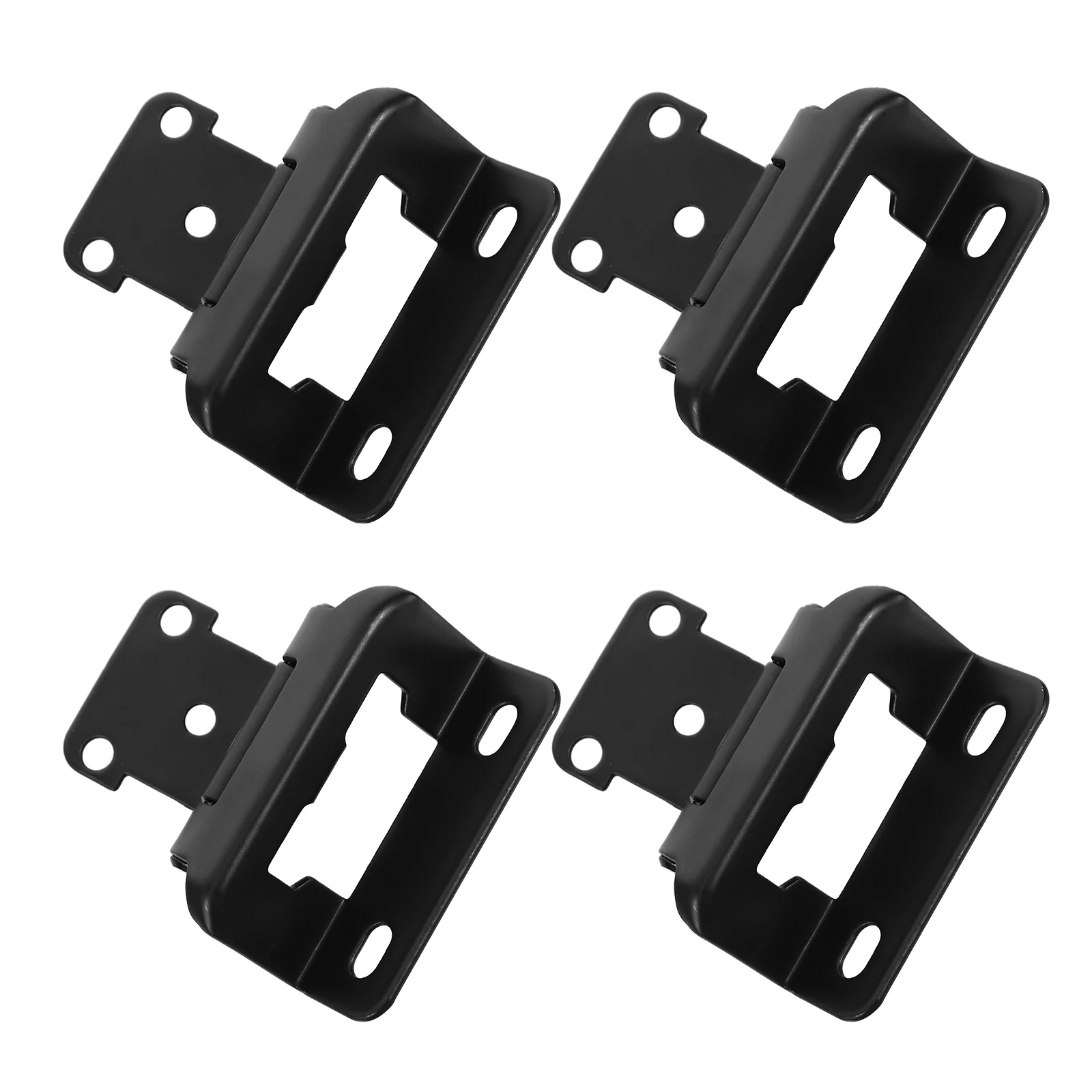 

4Pcs Semi Overlay Black Self Closing Cabinet Hinges for Travel Trailer Heavy Duty Hardware Door Hinges Black