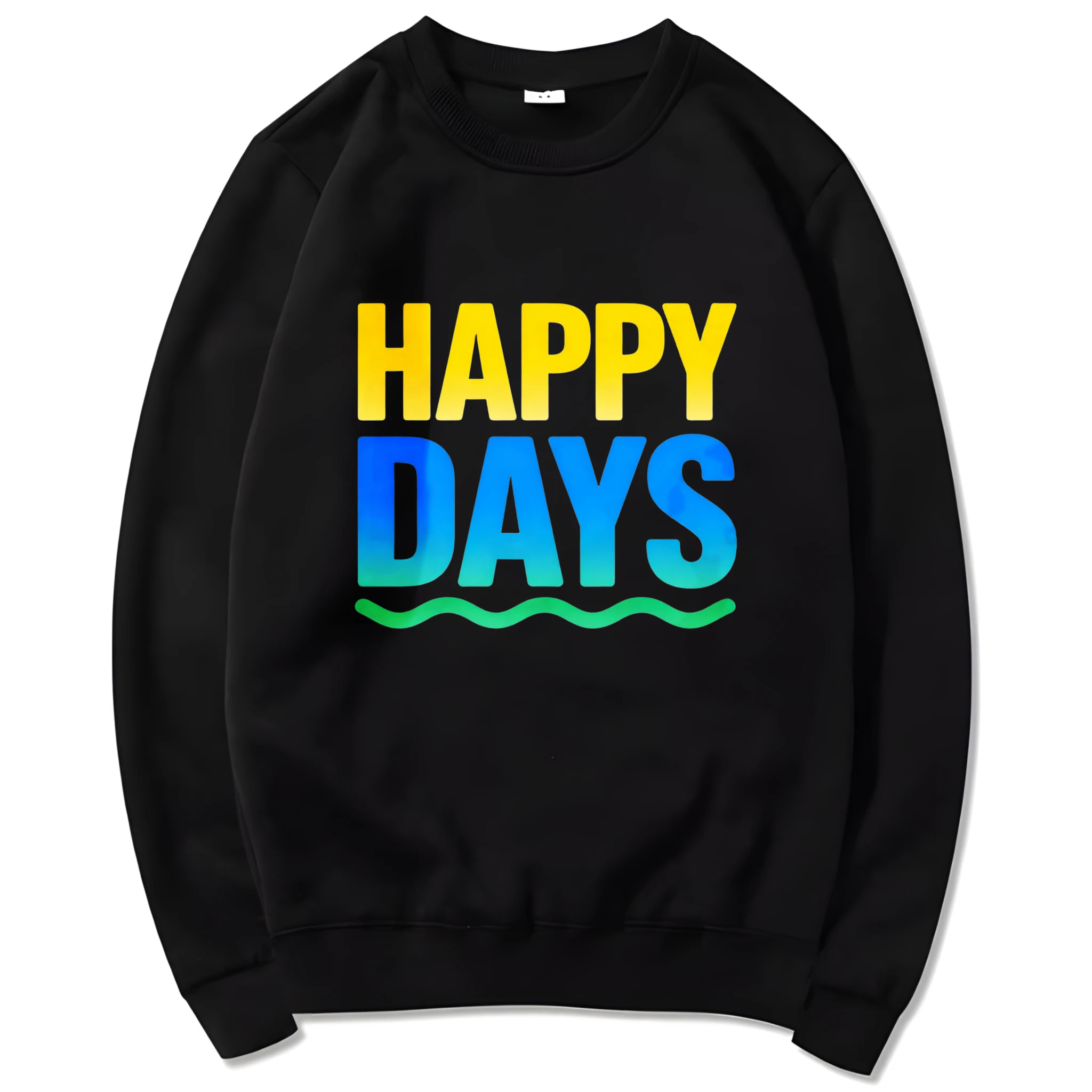 هوديس رجالي للصالة الرياضية بأكمام طويلة عتيقة مطبوعة بقلنسوة رياضية بوليستر 2025 ربيع الخريف بياقة دائرية Y2k