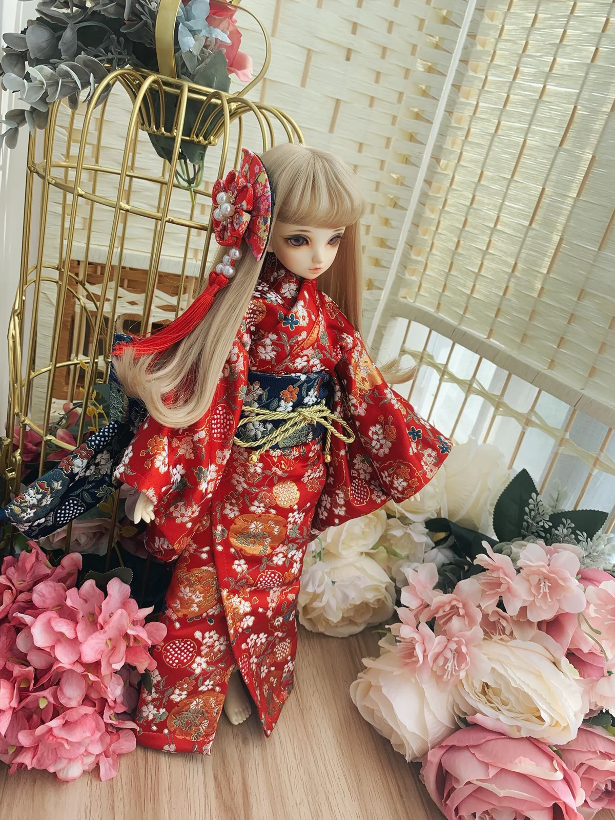 1/6 1/4 1/3 Scale BJD Kimono Robe Ancient Costume Bathrobe Outfit For BJD/SD YOSD MSD SD13 Doll Clothes Accessories A1669