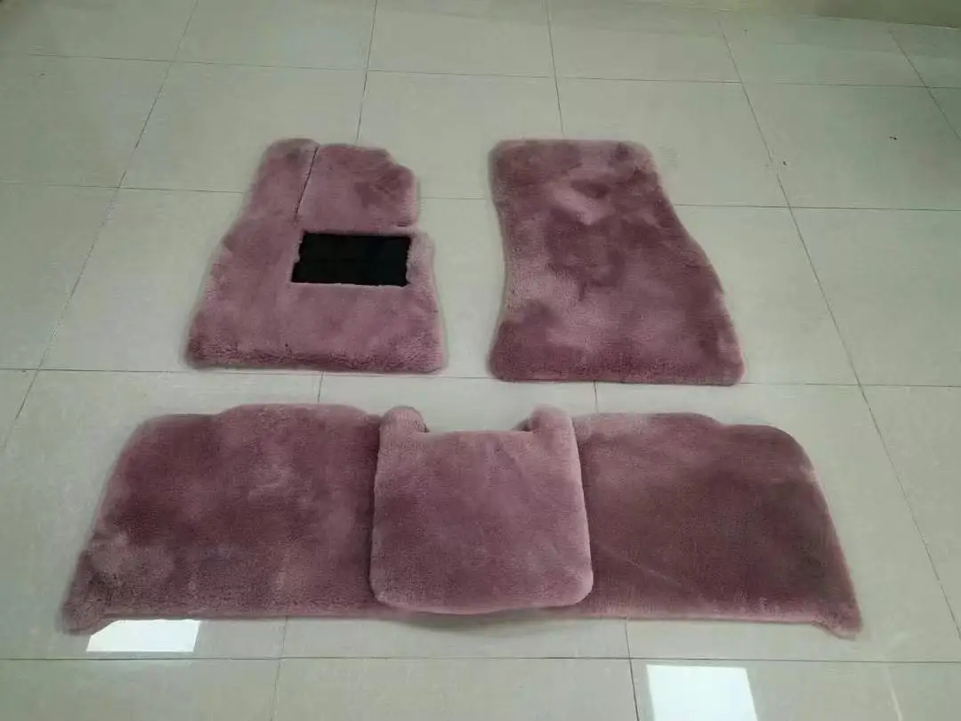 Luxurious Pure Wool Plaid 35MM Thick Punched Car Rug Premium Automotive Floor Accessory for Rolls Royce Ghost