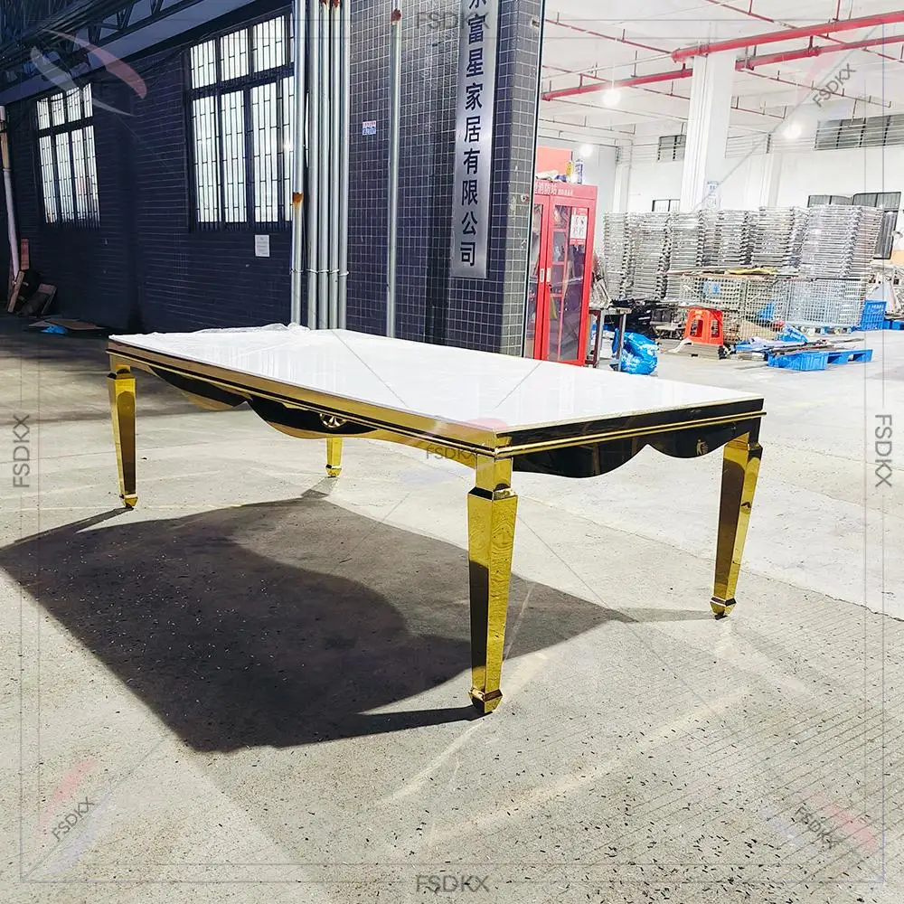 FSDKX Luxury Furniture Wedding Dining table Modern Dining Table Set Wedding Banquet Table