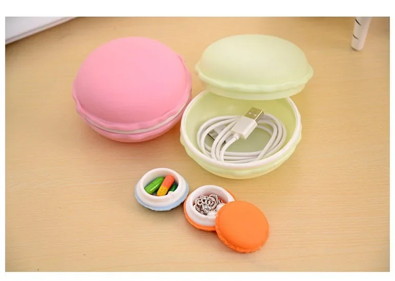 1 Stück Mini Frische Macaron Schmuckbox Tragbare Aufbewahrungsbox für Ringe, Halsketten, Ohrringe Kleine Schmuckbox – Detail 12
