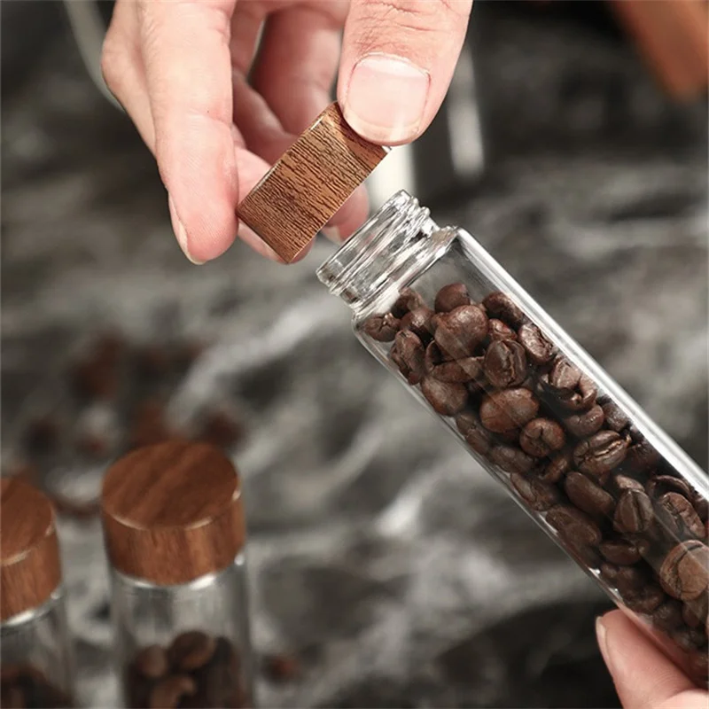 6/10/12 Hole Coffee Beans Storage Container Tube Display Rack Tea Bottle Glass Single Dose Espresso Accessory Coffeeware Tools