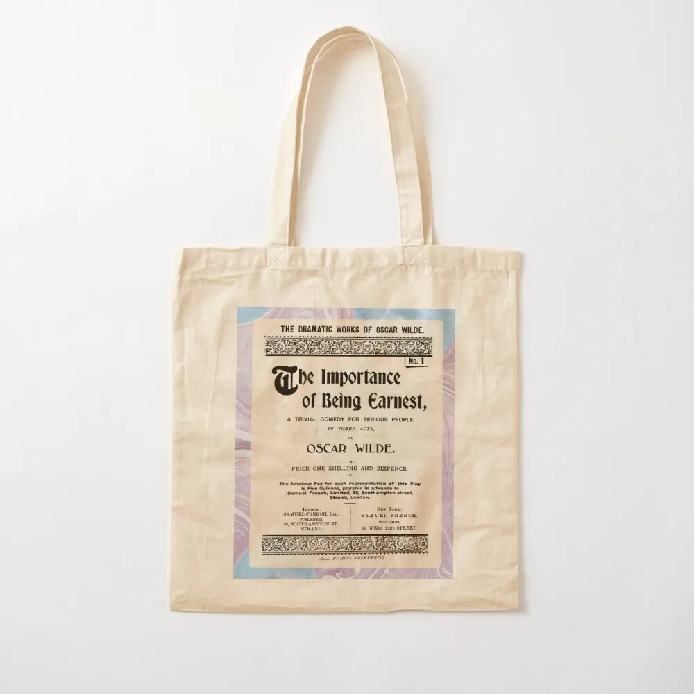 

First Edition:Oscar Wilde The Importance of Being Earnest Tote Bag Woman shopper bag shopping bag Canvas Tote