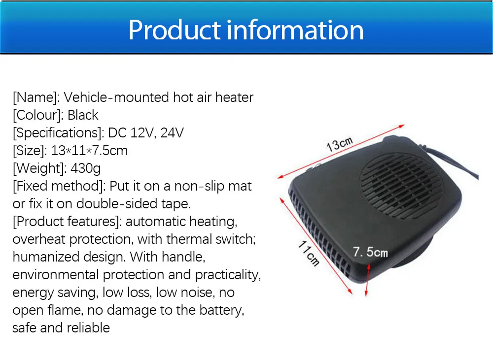 2 в 1, автомобильный керамический обогреватель, 12 в/24 в, 200 вт