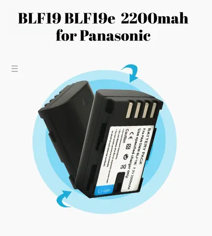BLF19 BLF19E Replacement Battery 2200mAh for Panasonic Lumix DMC-GH3 GH4 DMC-GH3GH4 G6 G7 Camera