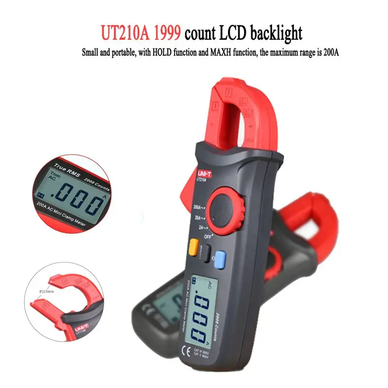 UNI-T UT210A UT210B UT210C UT210D UT210E Mini Digital Clamp Meters RMS Auto Range VFC Capacitance Non Contact Multimeter