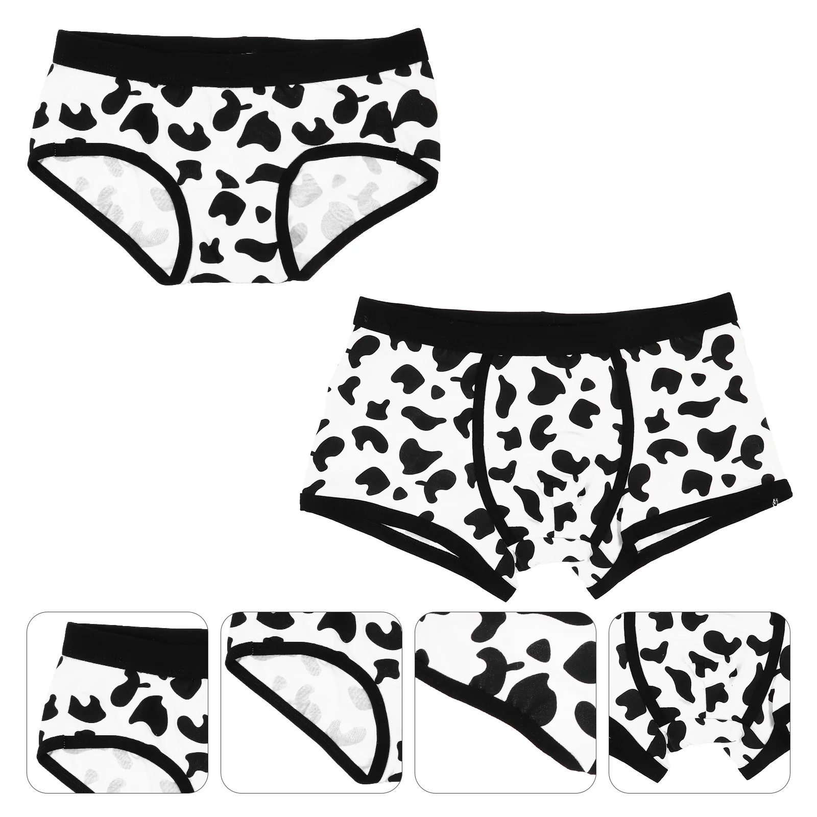 

2 Pcs Couple Adorable Briefs While Panties Household