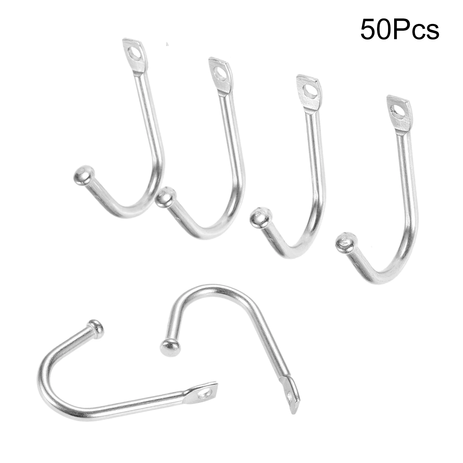 

50/100Pcs Zinc Alloy 34*24mm Wall Hooks Silver Wall Hooks For Bathroom Kitchen Bedroom Hanging Towel Clothes Key Home Hardware