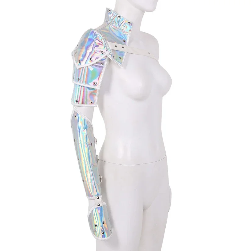 Регулируемый косплей, средневековые наплечные доспехи, набор ремешков на руку, готический стимпанк, искусственные заклепки, кожаный чехол, костюмы на Хэллоуин, реквизит